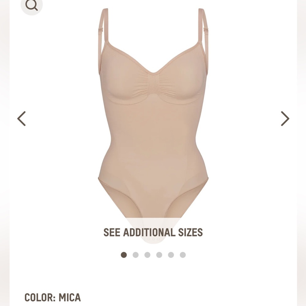 SKIMS Sculpting Brief Bodysuit With Snaps Mica S/M